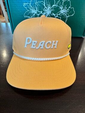 Masters Peach Hat with White Logo Tag ball cap trucker hat 2026 masters pro shop